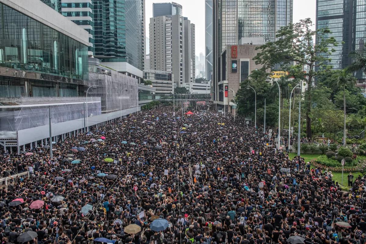 June 16, 2019, one of the largest protests in the history of Hong Kong.